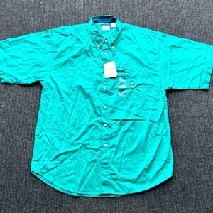 NWT Vintage Bugle Boy Short Sleeve Button Up Shirt Cotton‎ Mens Size XL